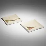 Plates, set of two by Toshiko Takaezu, c. 1967, glazed porcelain, sold Feb 2026