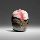 Closed Form by Toshiko Takaezu, c. 1995, glazed porcelain, sold Feb 2026