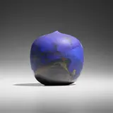 Closed Form (with rattle) by Toshiko Takaezu, c. 1978, glazed porcelain, sold Feb 2026