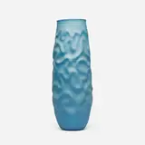 Nicholas Arroyave-Portela, Tall Blue Crumpled Form, c. 2000, glazed earthenware