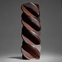 Vertical Torque by John Mason, 2015, glazed stoneware, sold Feb 2026