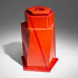 John Mason, Orange Vessel, 1984, glazed stoneware