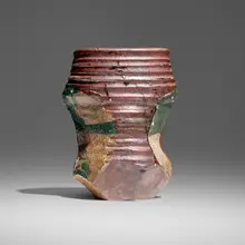 Early vase by John Mason, 1956, glazed stoneware, sold Feb 2026