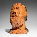 Arthur Balder, Janus-head (Socrates' disappointment), 2021, glazed earthenware