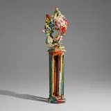 Viola Frey, Untitled (Woody and Running Figure), 1982-83, glazed earthenware