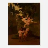 Alex Ritchie, Woman, Putto and Baby Satyrs Drinking Wine, 1890, oil on canvas