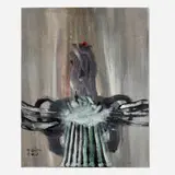 Hsia Yan, AH-12, 1960, oil on fabric