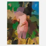 William Brice, Figure and Landscape Study III, 1956, oil on canvas