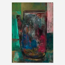 Albert Kotin, Untitled (Vase), oil on canvas
