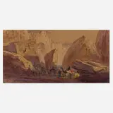 Edward Lear, Desert of Sinai, watercolor on paper
