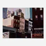 Rowena Smith, Unusual Clocks (New York City), oil on canvas