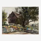 Elmer Wachtel, Untitled (Afternoon Stroll), c. 1925, watercolor on paper