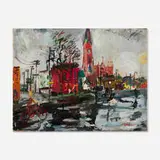 Francis Chapin, Untitled (Ivan Albright's Studio and St. Michael's)