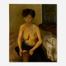 Frieda by Raphael Soyer, 1930, oil on canvas, sold Oct 2024