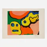 Yellow Boy and Sun by Karel Appel, 1973, lithograph in colors on BFK Rives, sold Jul 2024