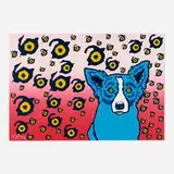 I See You, You See Me (Split-font) by George Rodrigue, 1993, screenprint in colors, sold Jul 2024