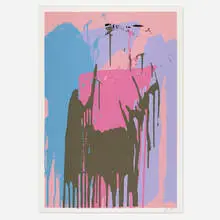 Larry Poons, Untitled, 1979-80, screenprint in colors on Arches