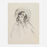 Mary Cassatt, Sara Wearing her Bonnet and Coat, c. 1904, lithograph on Ingres d'Arches
