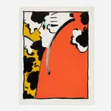 Peter Max, Peach Lady, 1973, screenprint in colors