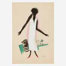 Paul Colin, Two works from the Le tumulte noir portfolio (double-sided), 1927, lithograph with pochoir and hand-coloring (double-sided)