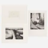 Henry Moore, Three works from The Elephant Skull suite, 1969-70, etching