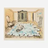Giorgio de Chirico, Il ritorno di Ebdomero, 1968, lithograph in colors