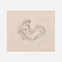Aristide Maillol, Femme en berceau, bras droit levé (from the Album Maillol des maîtres et petits maîtres d'aujourd'hui portfolio), 1925, lithograph