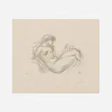 Aristide Maillol, Femme en berceau, bras droit levé (from the Album Maillol des maîtres et petits maîtres d'aujourd'hui portfolio), 1925, lithograph