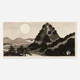 Gihachiro Okuyama, Evening in Shitada, 1943, woodblock in colors