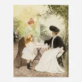 Manuel Robbe, La tasse de thé, c. 1906, etching and aquatint in colors on Arches