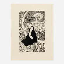 Judith Schaechter, Swan Dive, 1996, linocut