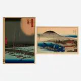 Utagawa Hiroshige, Two works, woodblock in colors