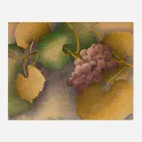 Luigi Rist, Grapes, 1943, woodblock in colors