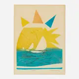 Irwin Rosenhouse, Regatta, etching and aquatint in colors