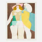 Richard Lindner, Two Women, 1977-78, lithograph in colors
