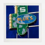 Robert Cottingham, Blues (from the American Signs portfolio), 2009, screenprint in colors