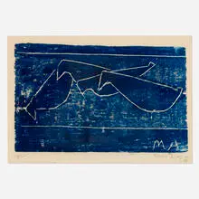 Milton Avery, Beach Birds, 1954, woodcut
