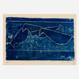 Milton Avery, Beach Birds, 1954, woodcut
