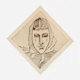 Milton Avery, March with Babushka (Head of March), 1948, etching