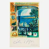Pablo Picasso, Côte d'azur, 1962, offset lithograph in colors