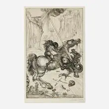 Salvador Dalí, St. George and the Dragon, 1947, etching