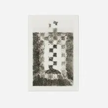 Richard Tuttle, Word of Mouth (from the Artists for Obama portfolio), 2008, drypoint with Chine-collé on Somerset