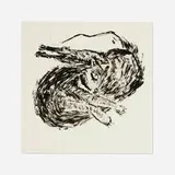 Susan Rothenberg, Twisted Cat (from the Artists for Obama portfolio), 2008, lithograph