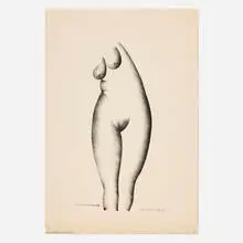 William Schwartz, Headless Nude (Lithograph #4), 1928, lithograph