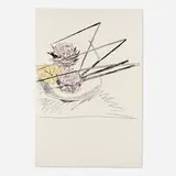 Andy Warhol, Flowers (Hand-Colored), 1974, screenprint hand-colored with Dr. Martin's aniline watercolor dyes