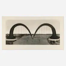Claes Oldenburg, Screwarch Bridge, state II, 1980, etching, spitbite sugar-lift aquatint and sanding on Arches Roll