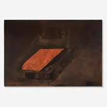 Dieter Roth, Root Treatment (Wurzelbehandlung), 1971, screenprint and rust on metal sheet (double-sided)