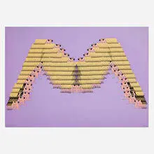 Thomas Bayrle, M-Formation, 1970, screenprint in colors
