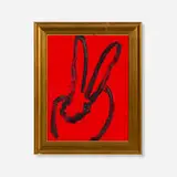 Hunt Slonem, Untitled, 2017, oil on wood panel in artist's frame