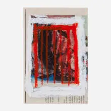 Oscar Murillo, Untitled, 2015, oil pastel and inkjet on paper